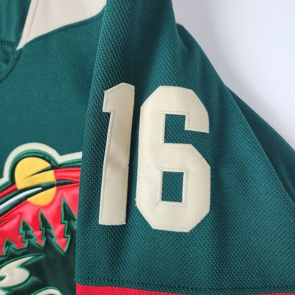 Minnesota Wild Jersey Sz 50 Embroided Jason Zucker Reebok NHL Stadium Series - Picture 6 of 16